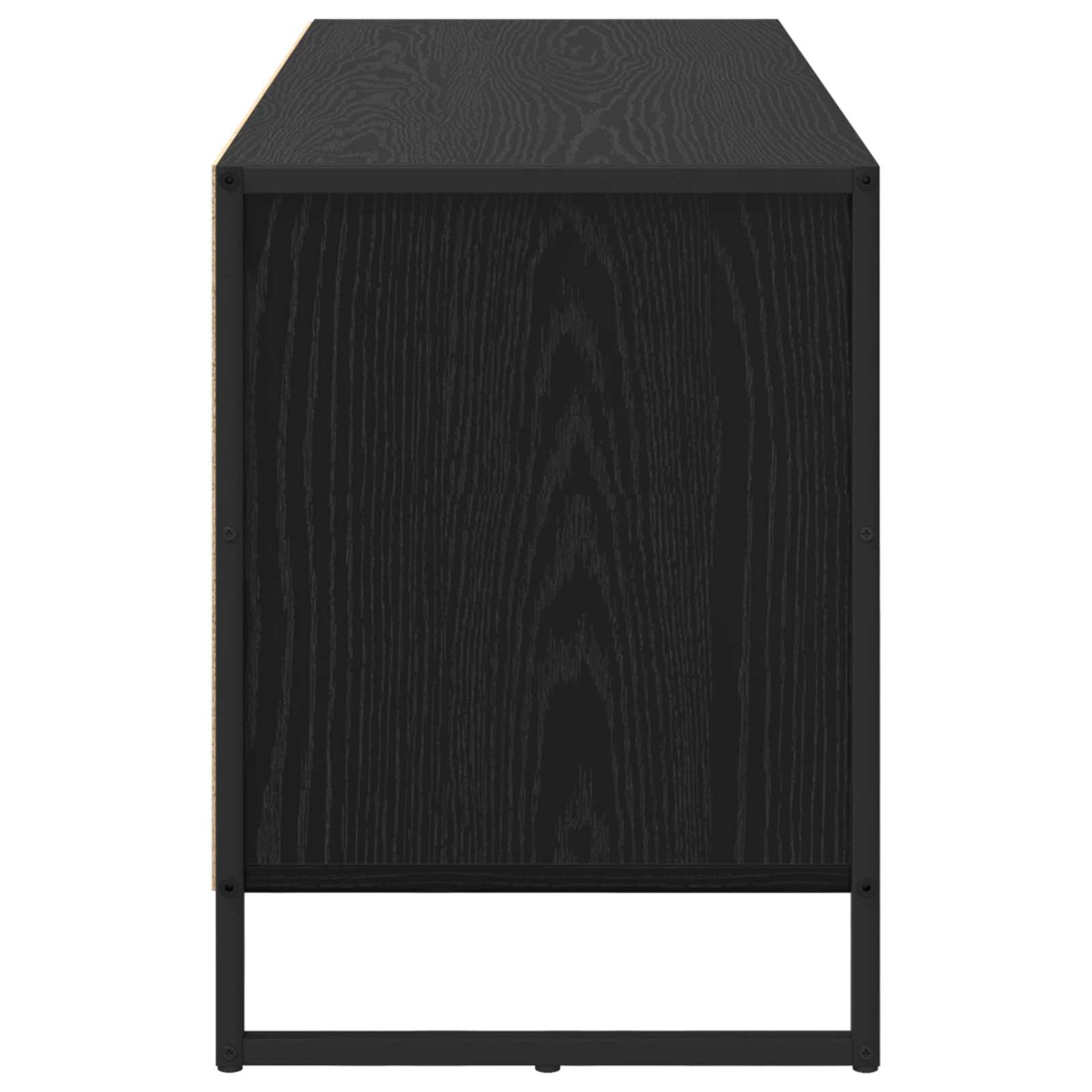 TV-skab med skuffe Sort eg 100 x 36 x 49,5 cm Konstrueret træ