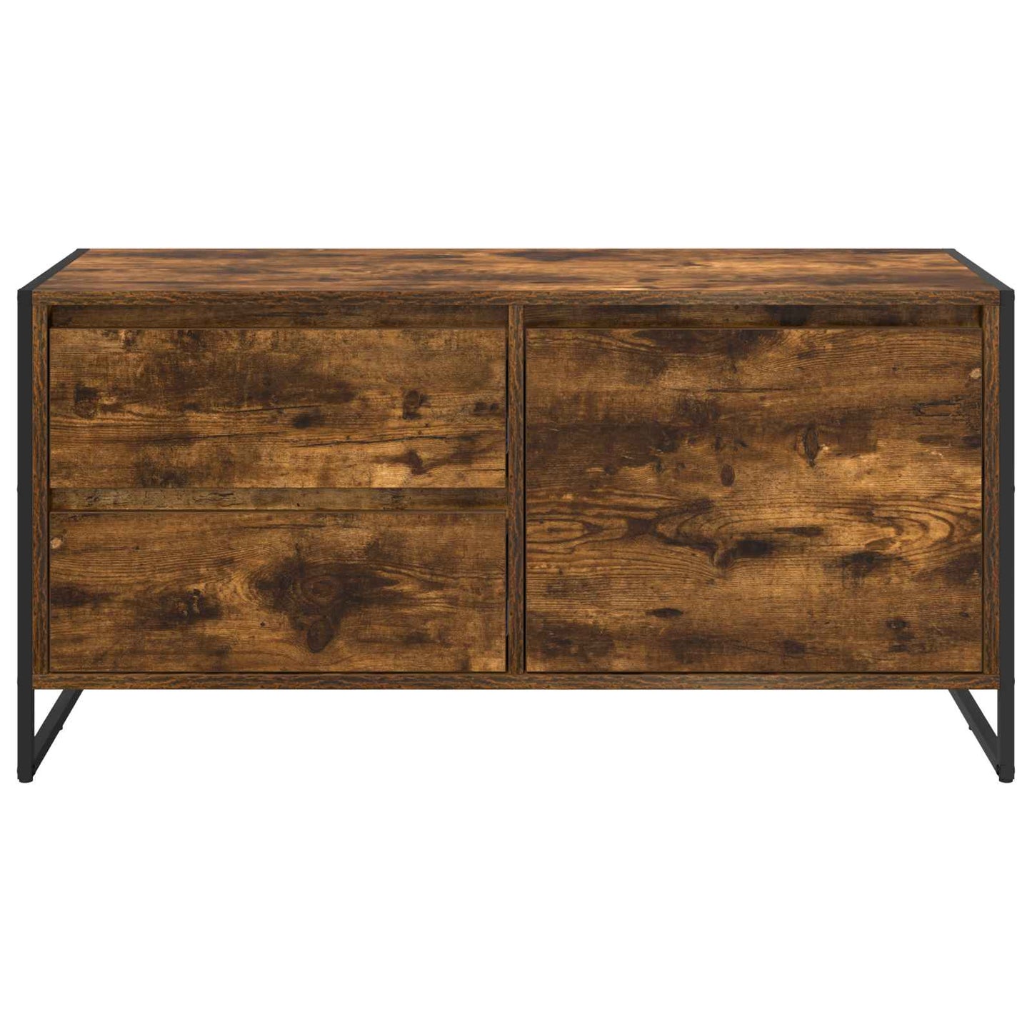 TV-skab med skuffe Røget Eg 100 x 36 x 49,5 cm Konstrueret træ