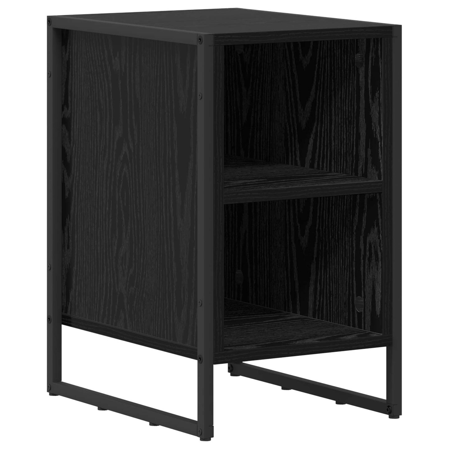 Sengebord 2 pcs Sort eg 39,5 x 30 x 50 cm Konstrueret træ