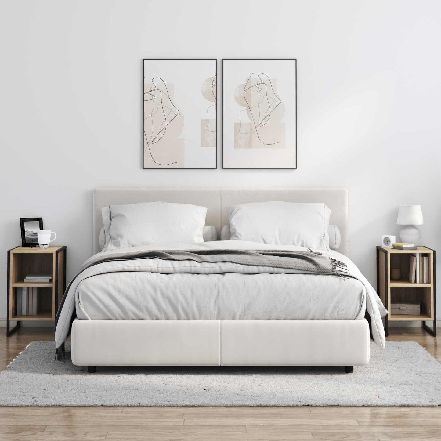 Sengebord 2 pcs Sonoma 39,5 x 30 x 50 cm Konstrueret træ
