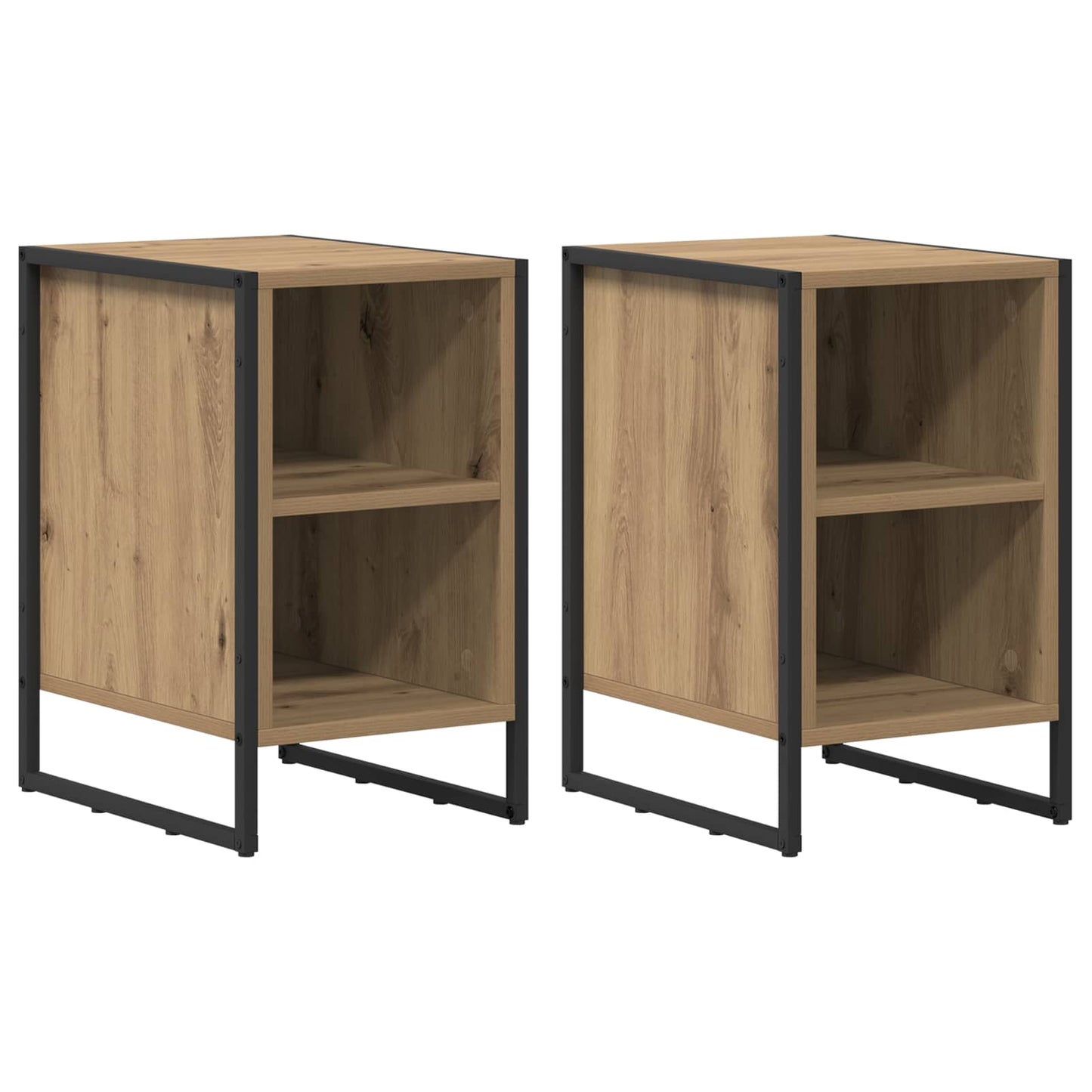 Sengebord 2 stk. Artisan eg 39,5 x 30 x 50 cm Konstrueret træ