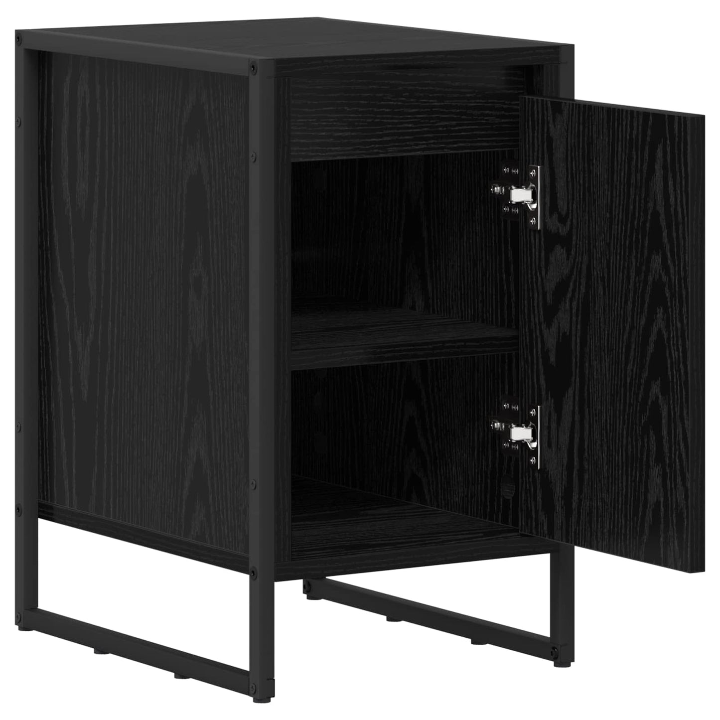 Sengebord 2 pcs Sort eg 39,5 x 30 x 50 cm Konstrueret træ