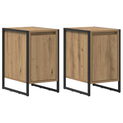 Sengebord 2 pcs Artisan eg 39,5 x 30 x 50 cm Konstrueret træ