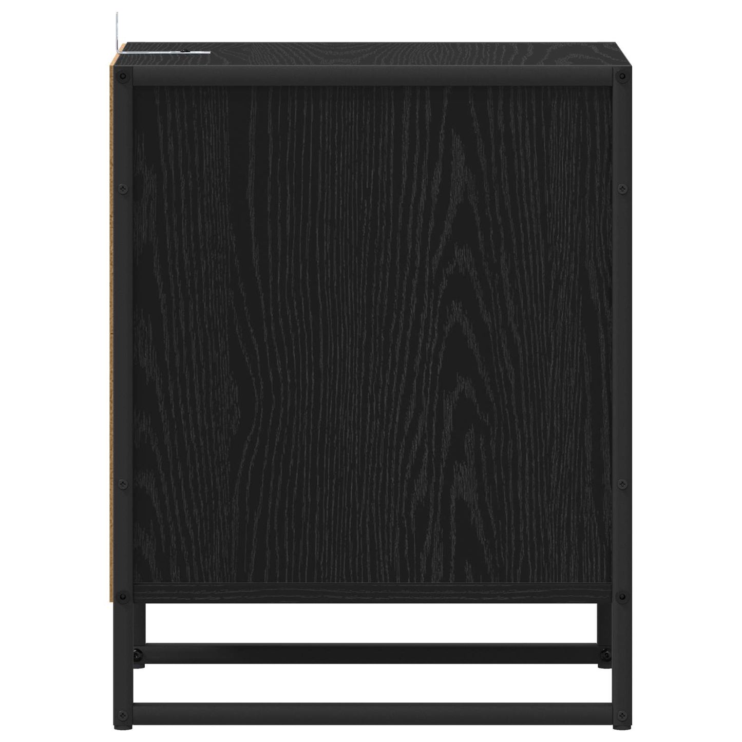 Sengebord med skuffe Sort eg 39,5 x 30 x 50 cm Konstrueret træ