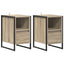Sengebord 2 pcs Sonoma 39,5 x 30 x 50 cm Konstrueret træ