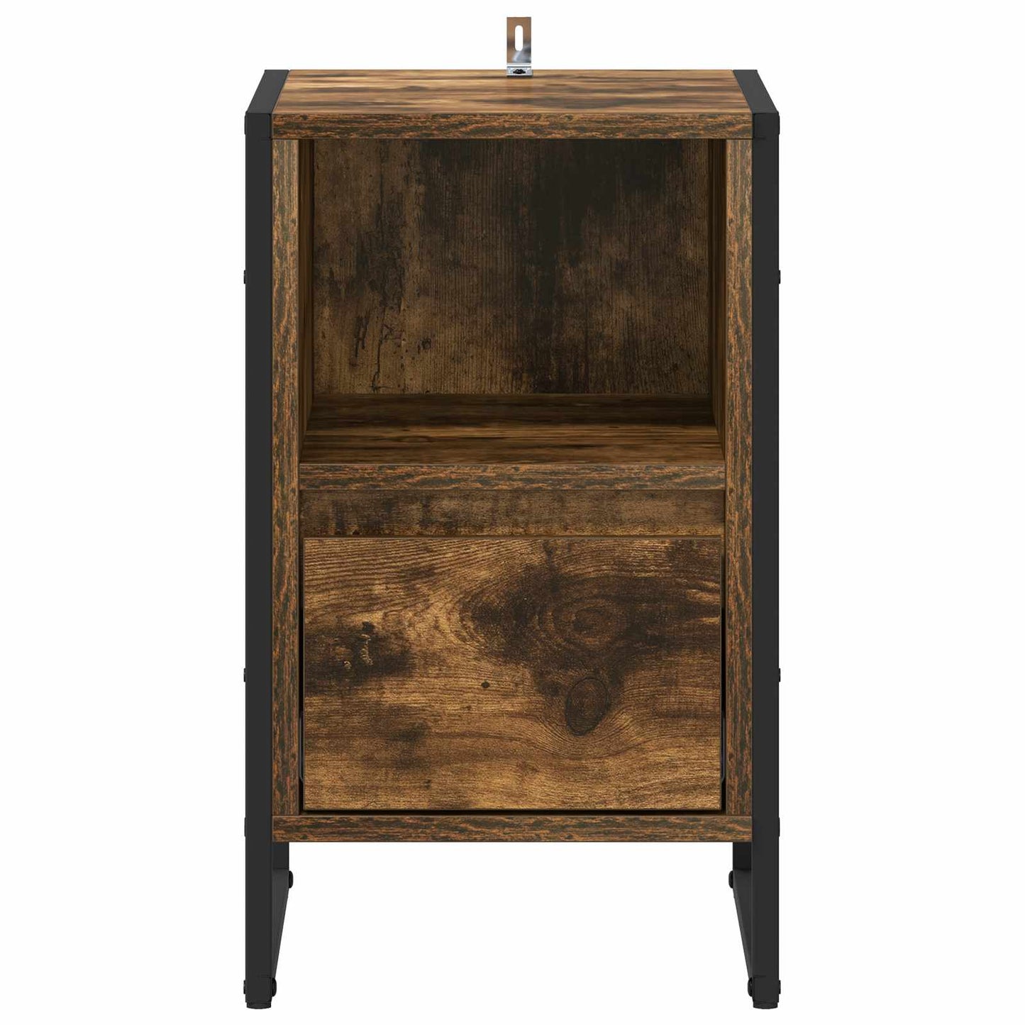 Sengebord med skuffe Røget Eg 39,5 x 30 x 50 cm Konstrueret træ