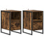 Sengebord 2 pcs Røget Eg 39,5 x 30 x 50 cm Konstrueret træ