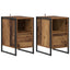 Sengebord 2 pcs Gammelt træ 39,5 x 30 x 50 cm Konstrueret træ