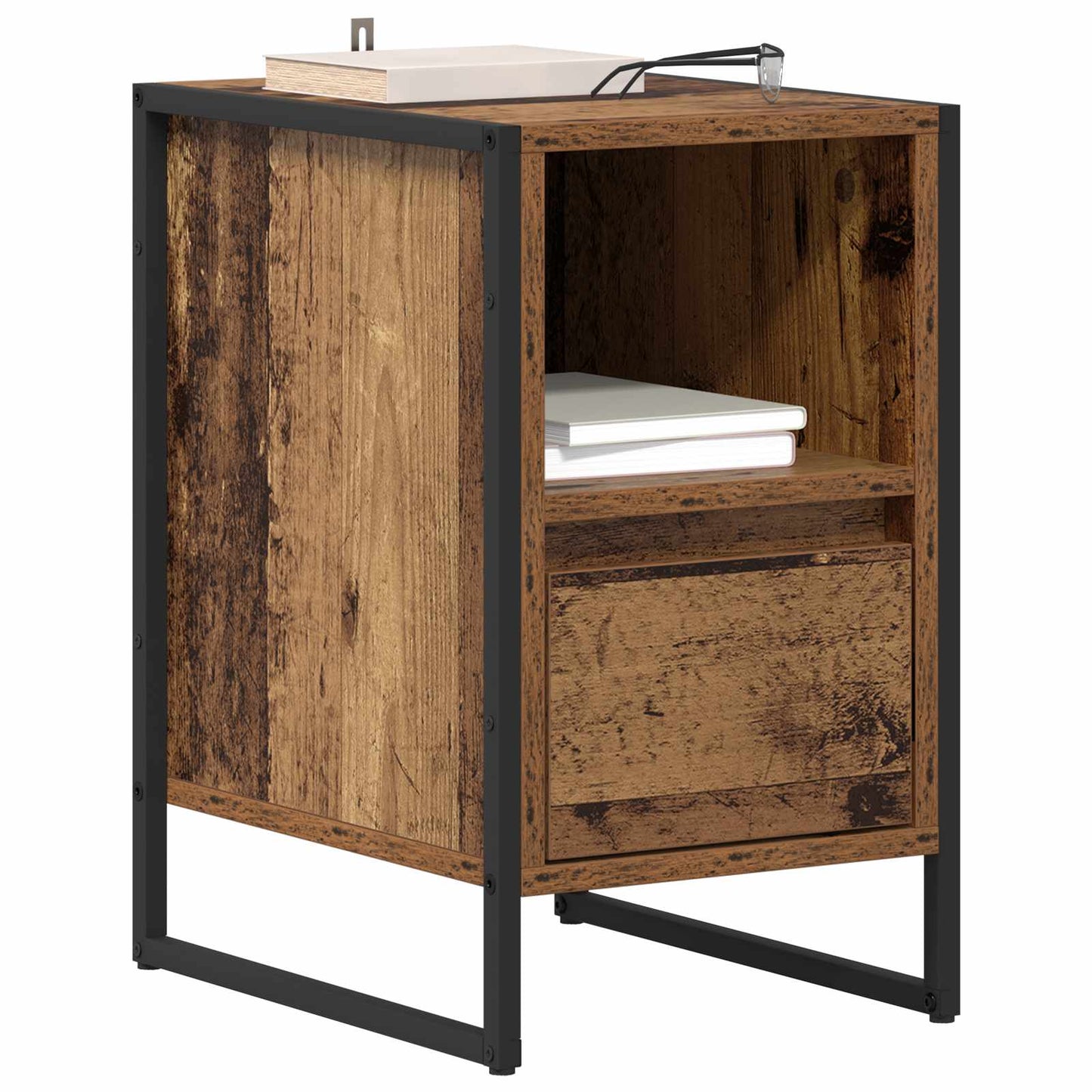 Sengebord 2 pcs Gammelt træ 39,5 x 30 x 50 cm Konstrueret træ