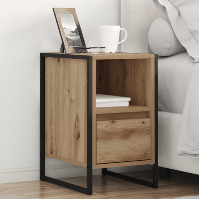 Sengebord 2 pcs Artisan eg 39,5 x 30 x 50 cm Konstrueret træ