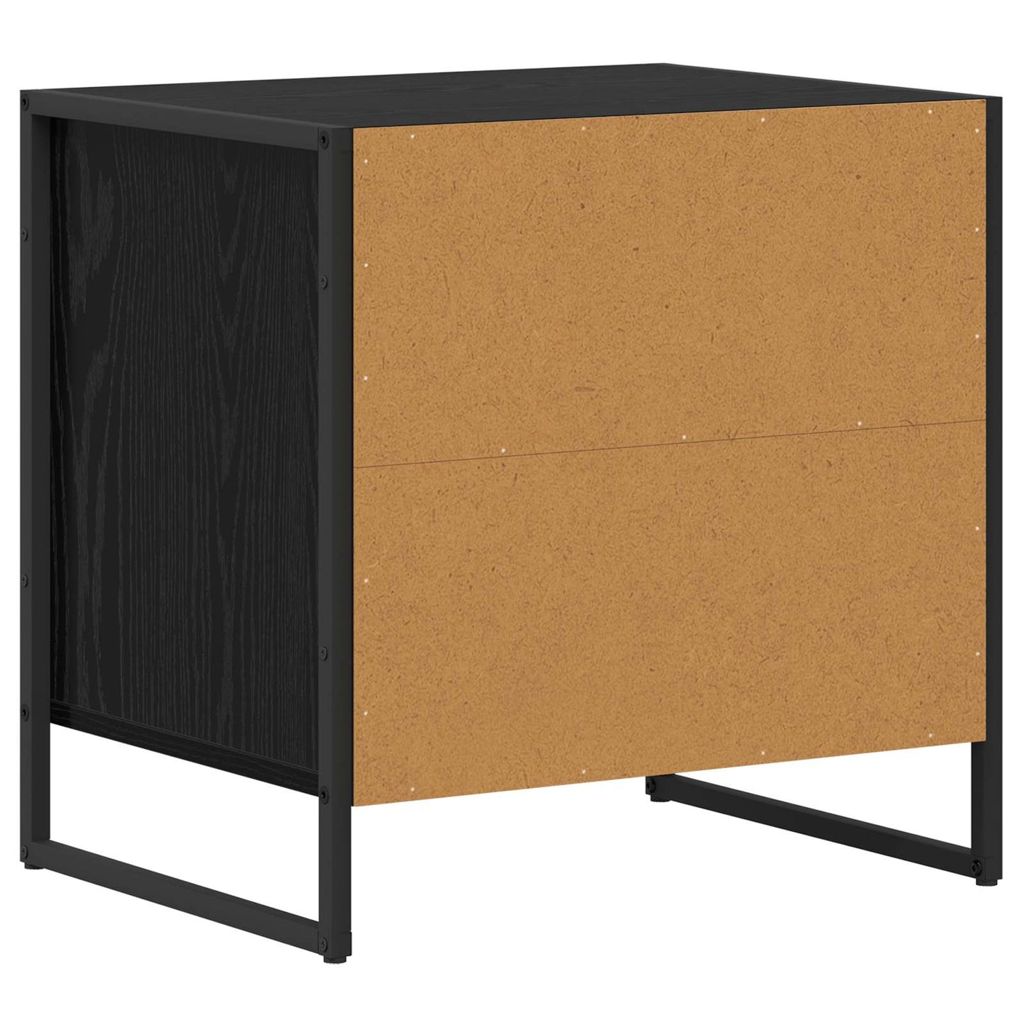 Sengebord 2 pcs Sort eg 50 x 39,5 x 50 cm Konstrueret træ