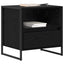 Sengebord 2 pcs Sort eg 50 x 39,5 x 50 cm Konstrueret træ