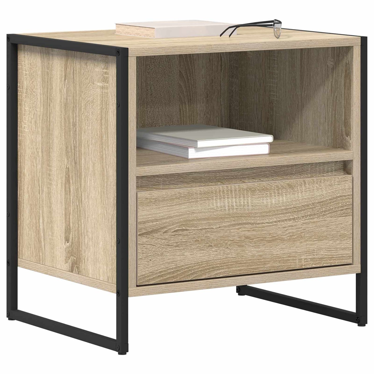 Sengebord 2 pcs Sonoma 50 x 39,5 x 50 cm Konstrueret træ