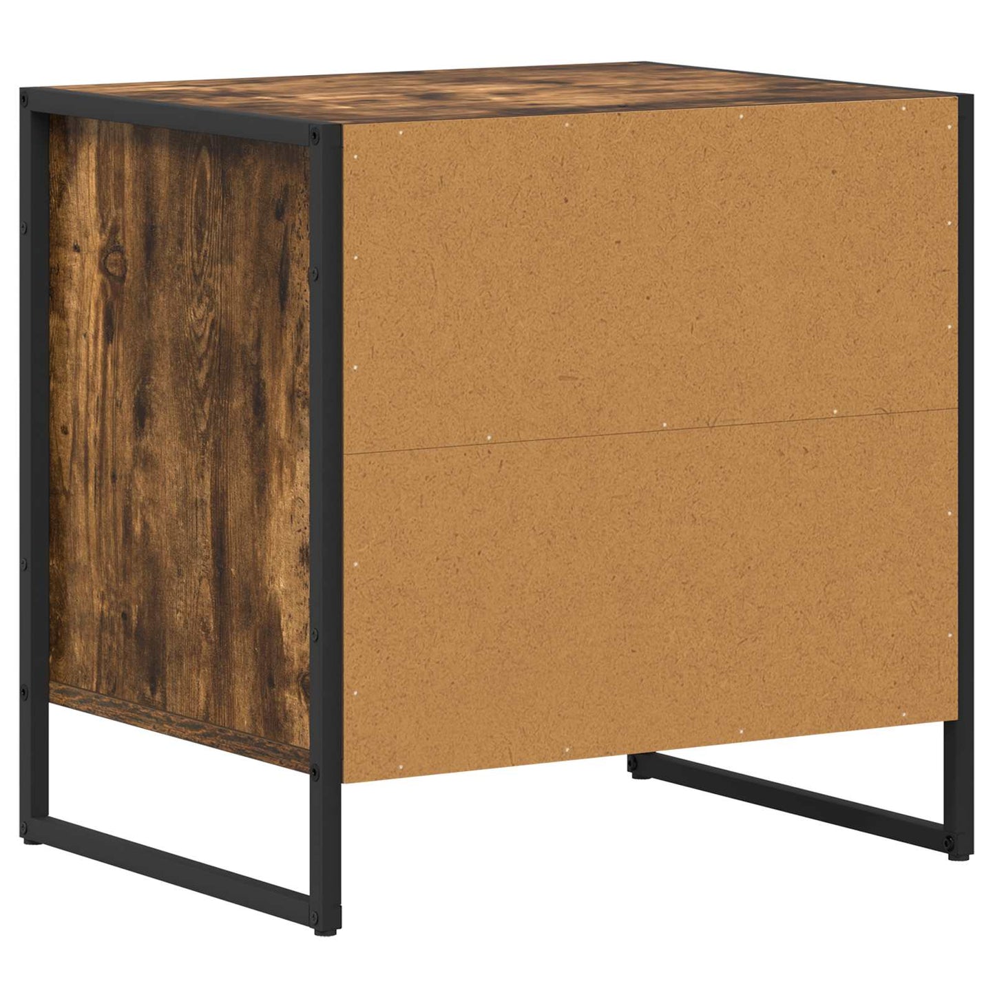 Sengebord 2 pcs Røget Eg 50 x 39,5 x 50 cm Konstrueret træ