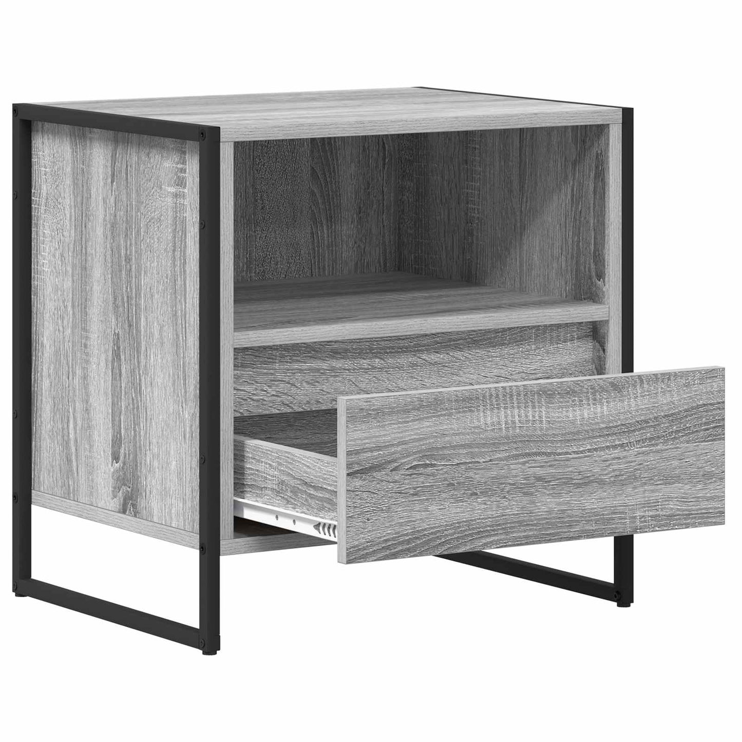 Sengebord 2 pcs Grå Sonoma 50 x 39,5 x 50 cm Konstrueret træ