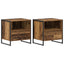 Sengebord 2 pcs Gammelt træ 50 x 39,5 x 50 cm Konstrueret træ