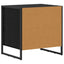Sengebord med skuffe Sort eg 50 x 39,5 x 50 cm Konstrueret træ