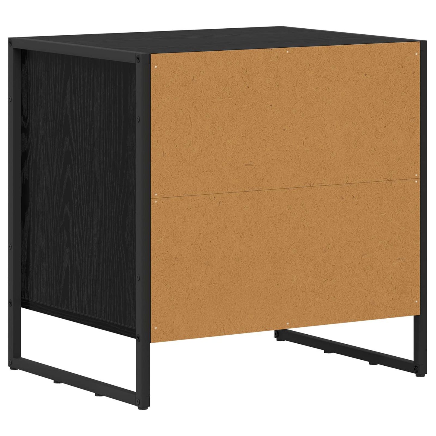 Sengebord med skuffe Sort eg 50 x 39,5 x 50 cm Konstrueret træ