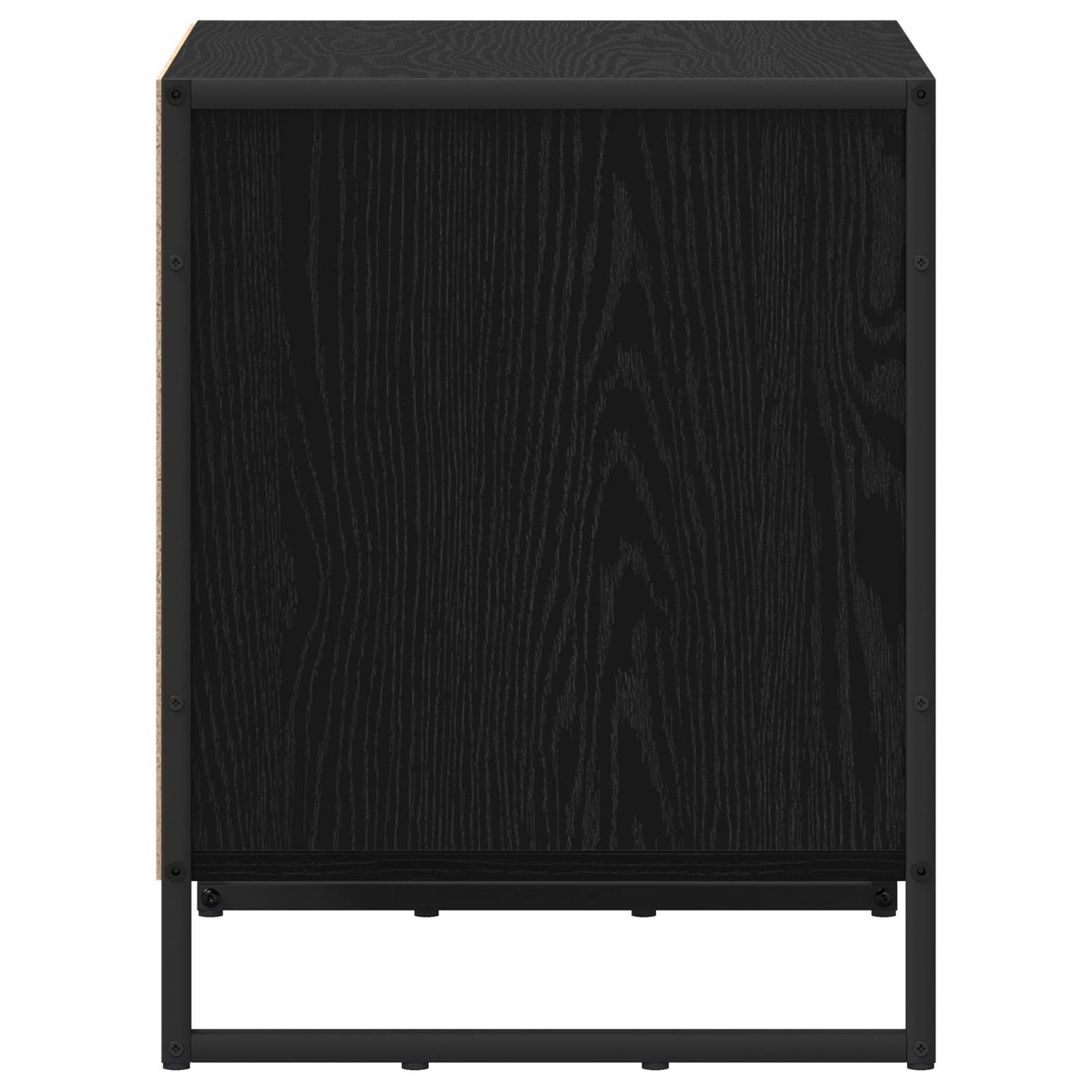 Sengebord med skuffe Sort eg 50 x 39,5 x 50 cm Konstrueret træ