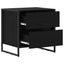 Sengebord 2 pcs Sort eg 50 x 39,5 x 50 cm Konstrueret træ
