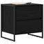 Sengebord 2 pcs Sort eg 50 x 39,5 x 50 cm Konstrueret træ