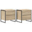 Sengebord 2 pcs Sonoma 50 x 39,5 x 50 cm Konstrueret træ
