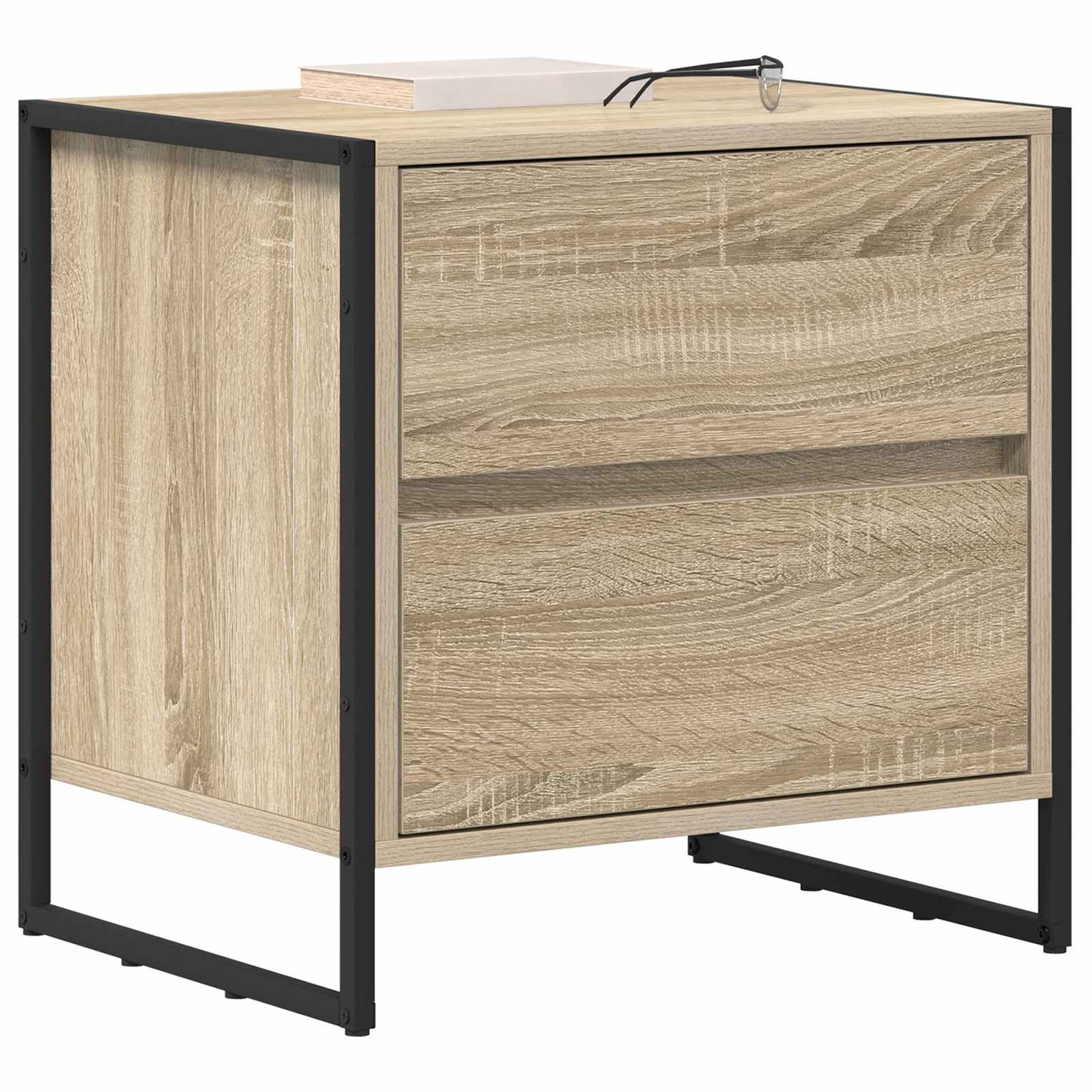 Sengebord 2 pcs Sonoma 50 x 39,5 x 50 cm Konstrueret træ