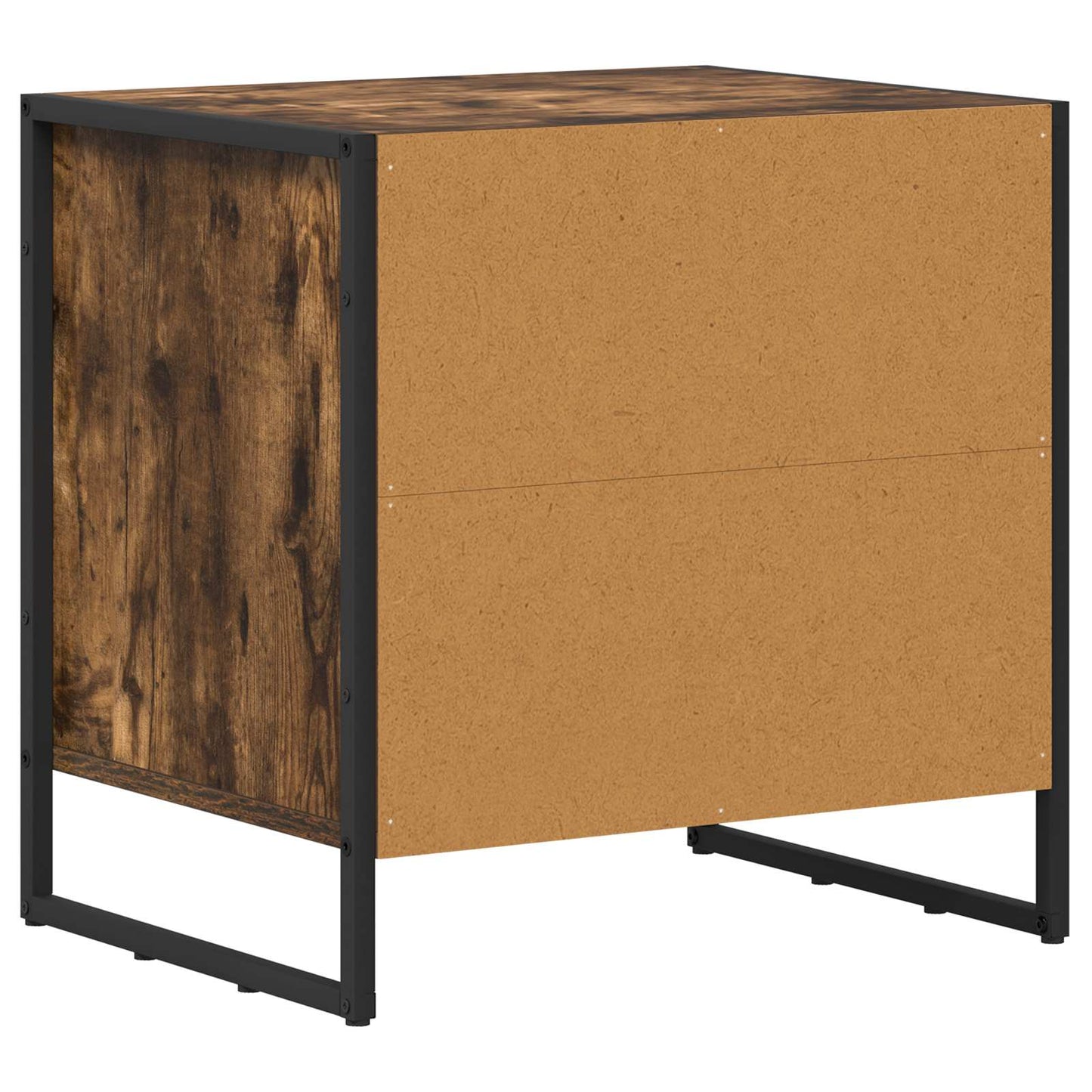 Sengebord 2 stk. Røget Eg 50 x 39,5 x 50 cm Konstrueret træ