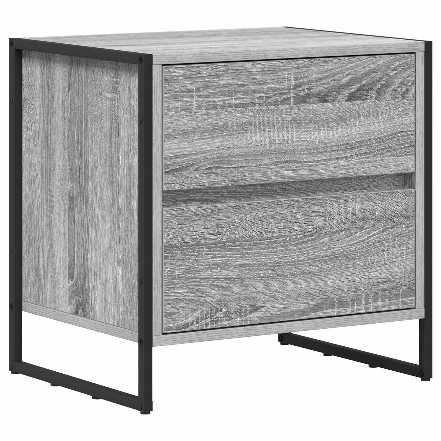 Sengebord 2 pcs Grå Sonoma 50 x 39,5 x 50 cm Konstrueret træ