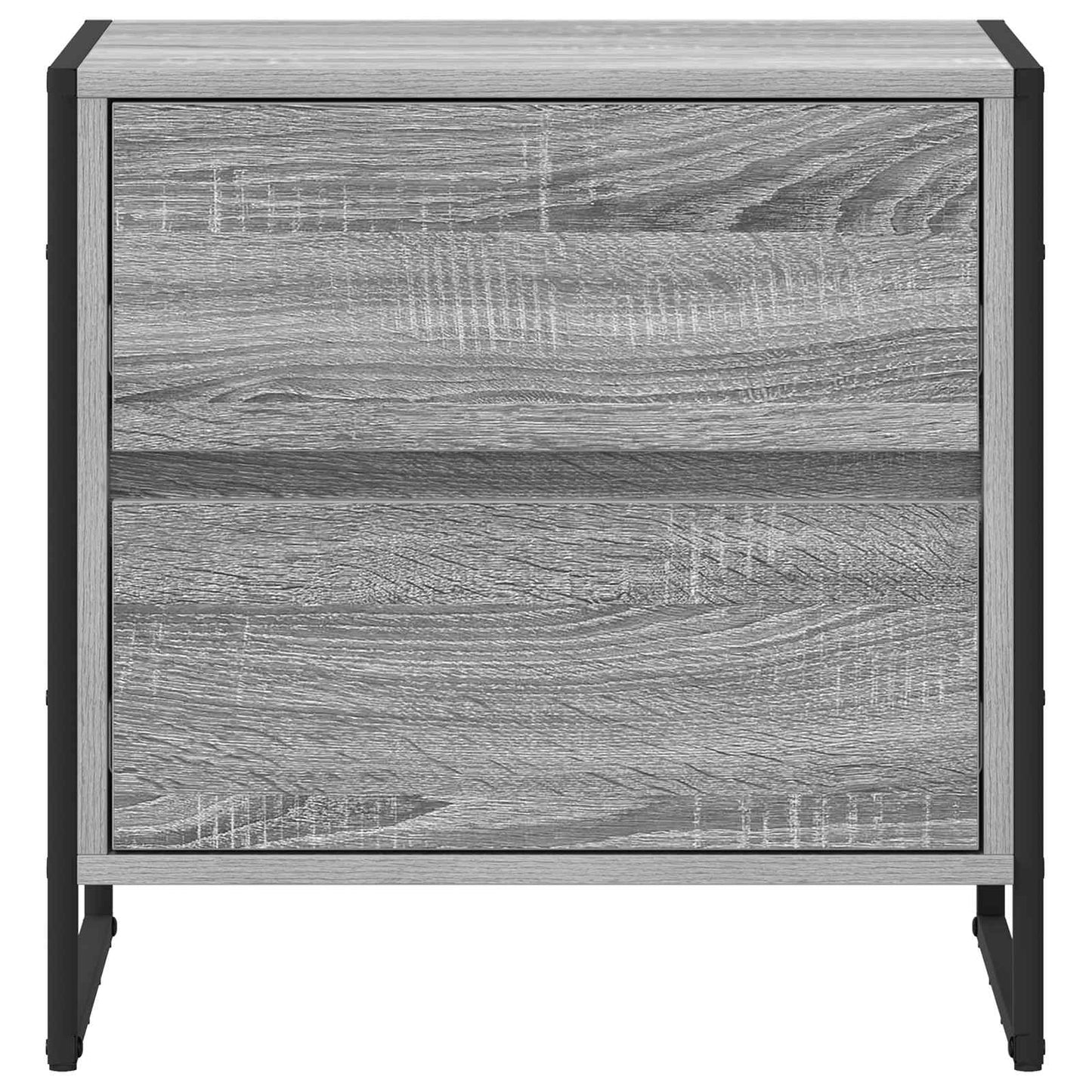 Sengebord 2 pcs Grå Sonoma 50 x 39,5 x 50 cm Konstrueret træ