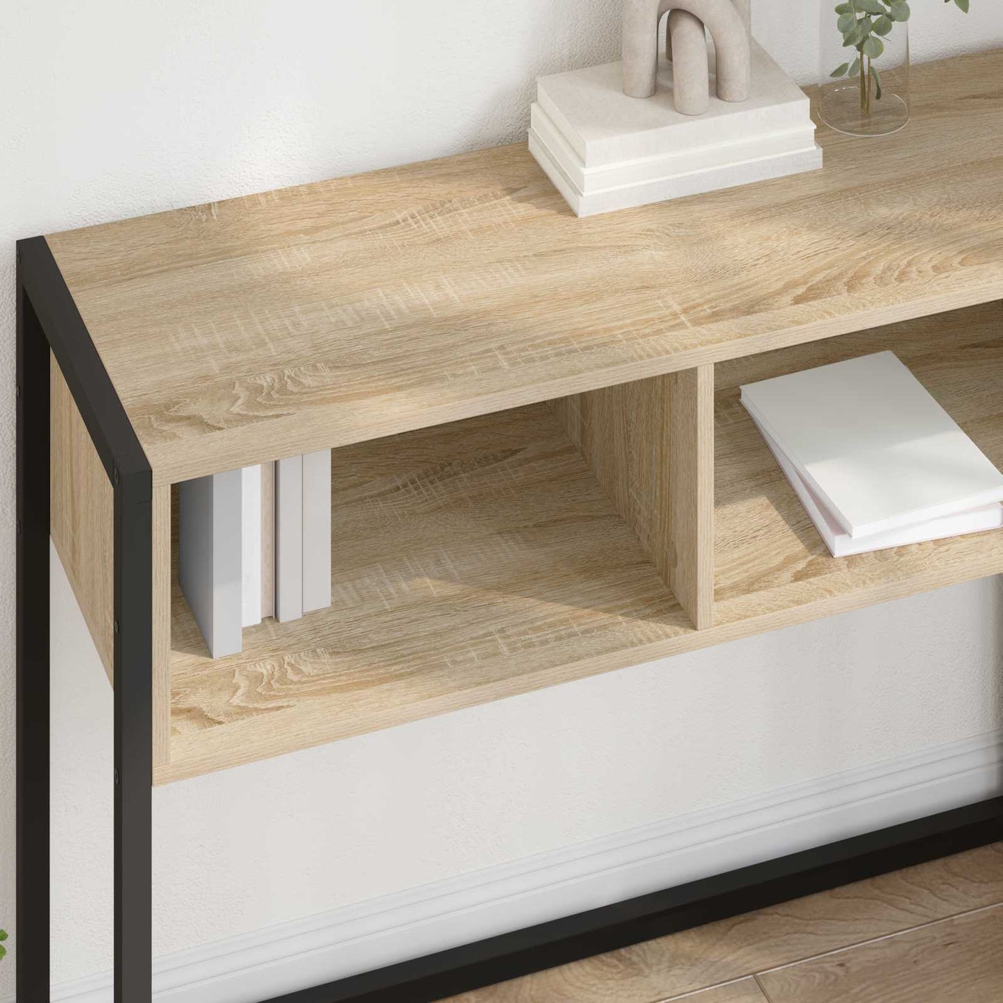 Endebord med opbevaring Sonoma 100 x 36 x 75 cm Konstrueret træ