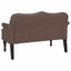Chesterfield bænk med pude Brun 120.5 x 65 x 75 cm Faux læder