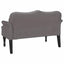 Chesterfield bænk med pude Grå 120.5 x 65 x 75 cm Faux læder