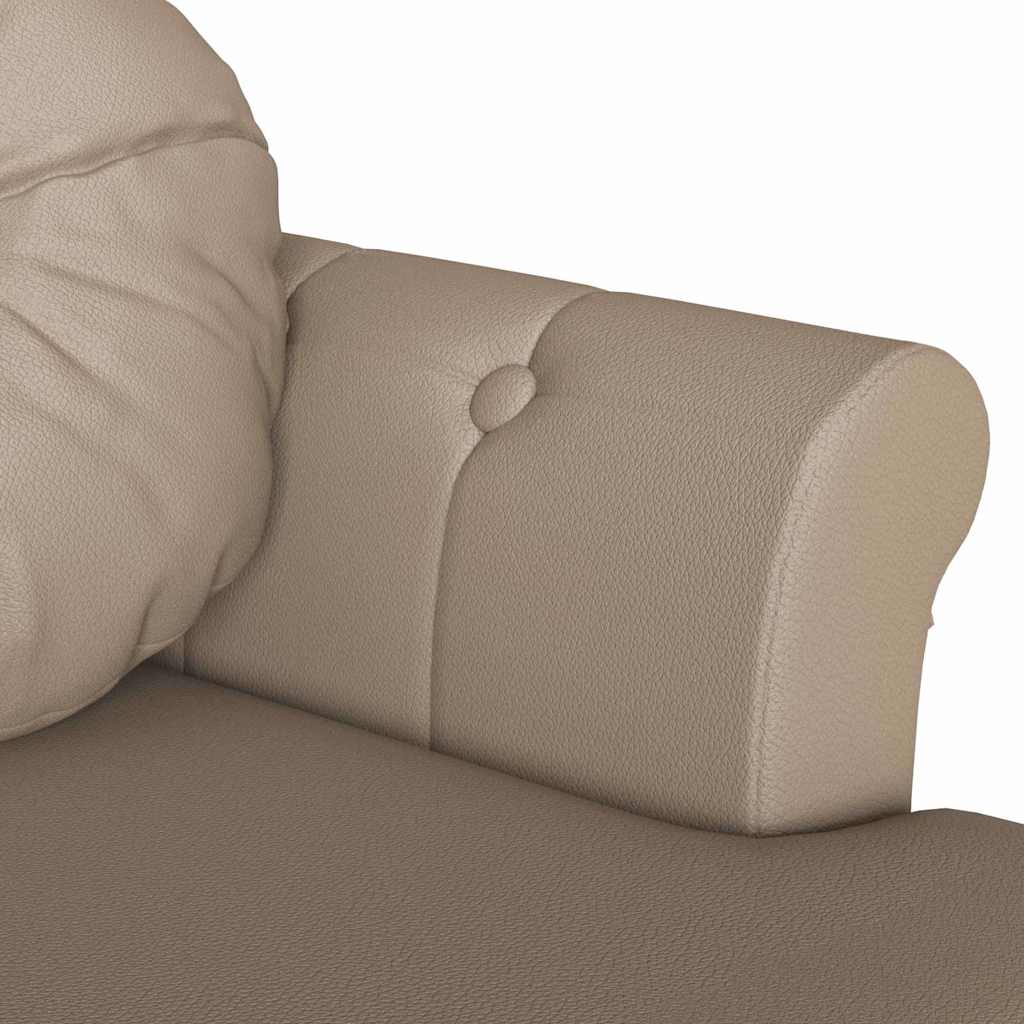 Chesterfield bænk Cappuccino 120.5 x 65 x 75 cm Faux læder