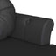 Chesterfield bænk med pude Sort 120.5 x 65 x 75 cm Faux læder