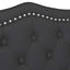Chesterfield bænk med pude Sort 120.5 x 65 x 75 cm Faux læder