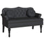 Chesterfield bænk med pude Sort 120.5 x 65 x 75 cm Faux læder
