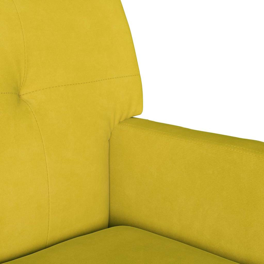 Chesterfield bænk Gul 112 x 65,5 x 75 cm Fløjl