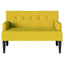 Chesterfield bænk Gul 112 x 65,5 x 75 cm Fløjl
