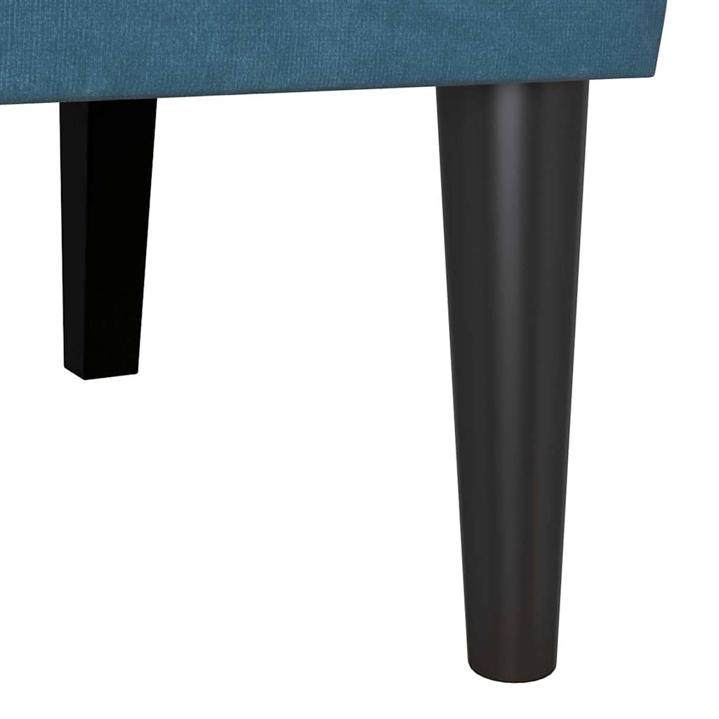 Chesterfield bænk Blå 112 x 65,5 x 75 cm Fløjl