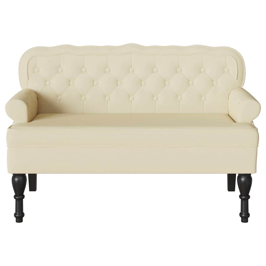 Chesterfield bænk Creme 119,5 x 64,5 x 75 cm Faux læder