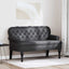 Chesterfield bænk Sort 119,5 x 64,5 x 75 cm Faux læder