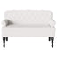 Chesterfield bænk Hvid 119,5 x 64,5 x 75 cm Faux læder