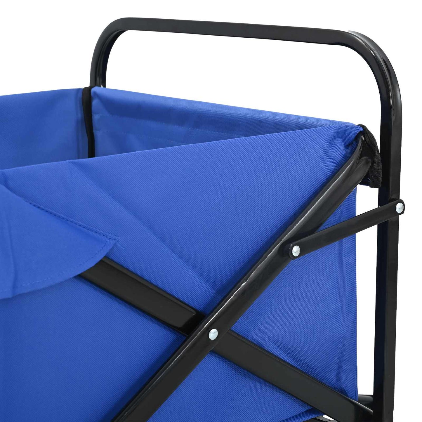 Foldbar indkøbsvogn med bremser Blå 89 x 63 x 96 cm