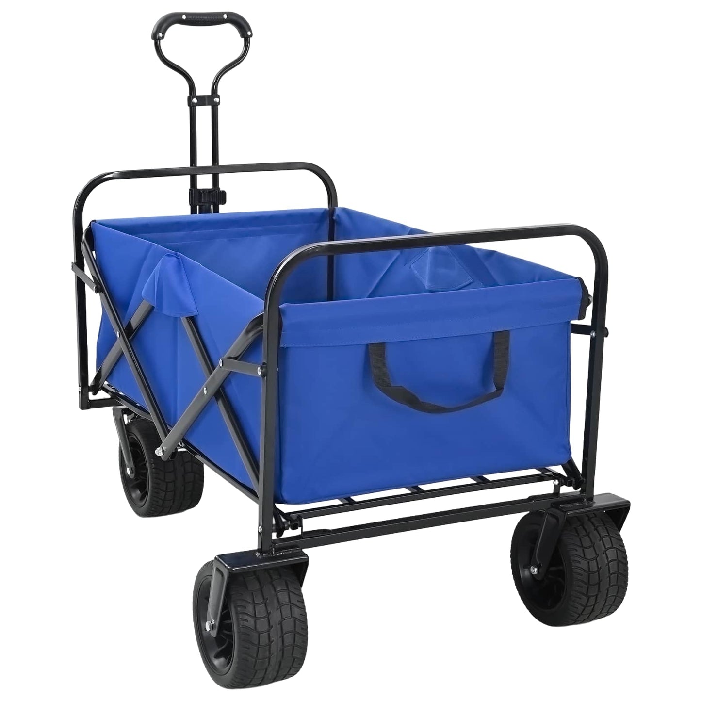 Foldbar indkøbsvogn med bremser Blå 89 x 63 x 96 cm