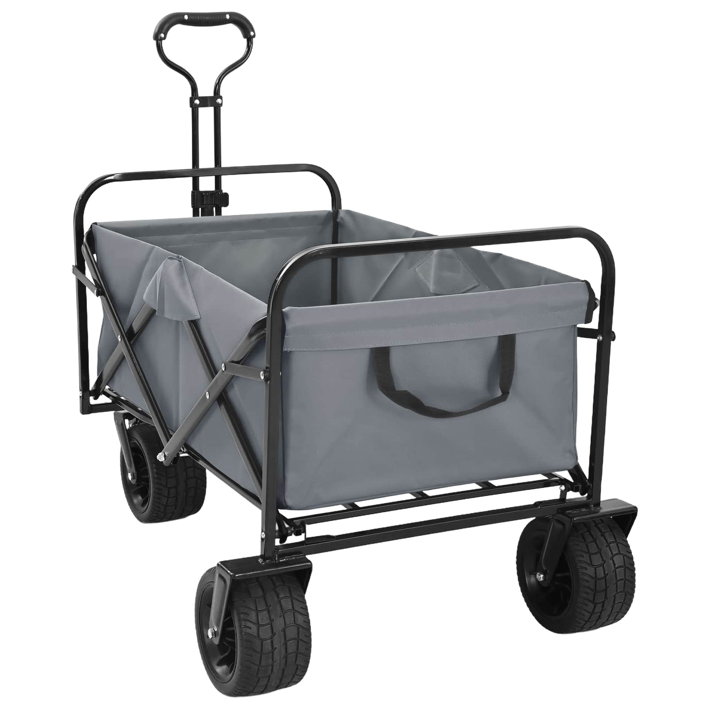 Foldbar indkøbsvogn med bremser Grå 89 x 63 x 96 cm
