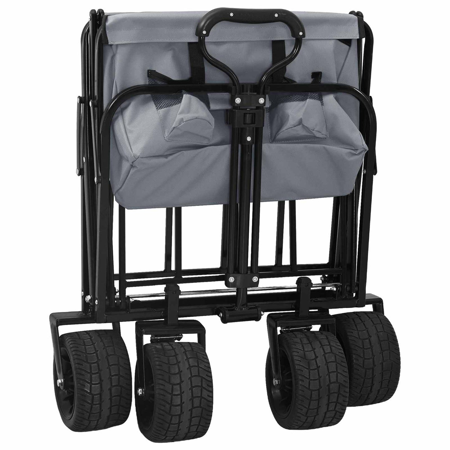 Foldbar indkøbsvogn med bremser Grå 89 x 63 x 96 cm