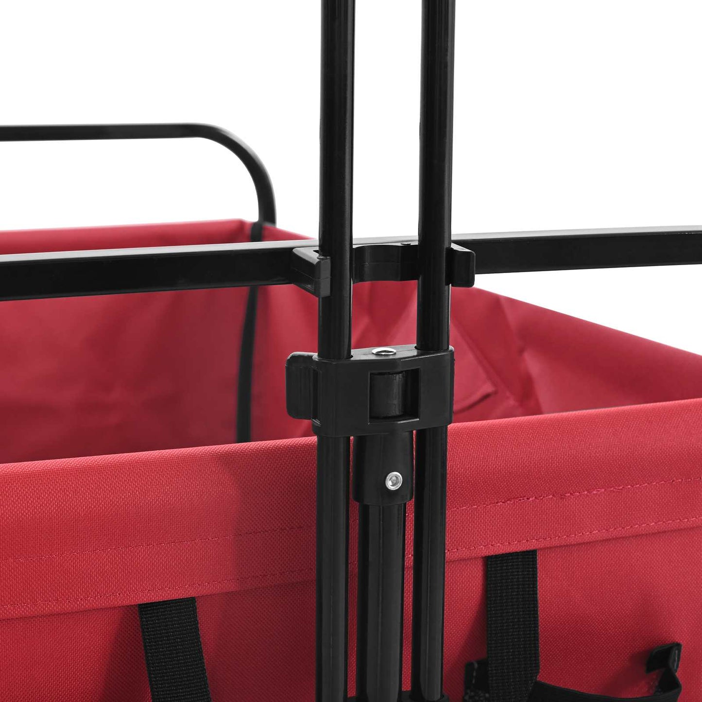 Foldbar indkøbsvogn med bremser Rød 89 x 63 x 96 cm