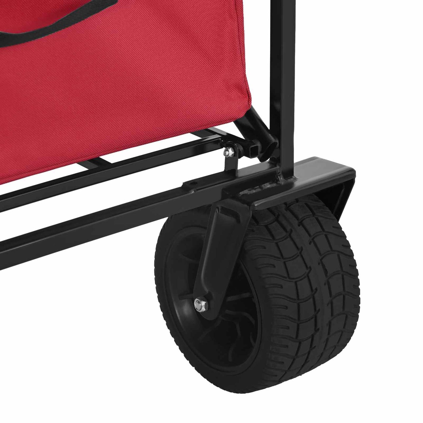 Foldbar indkøbsvogn med bremser Rød 89 x 63 x 96 cm