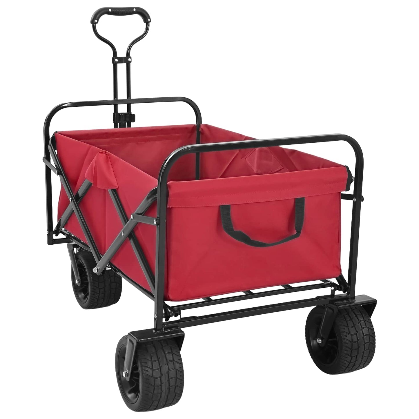 Foldbar indkøbsvogn med bremser Rød 89 x 63 x 96 cm
